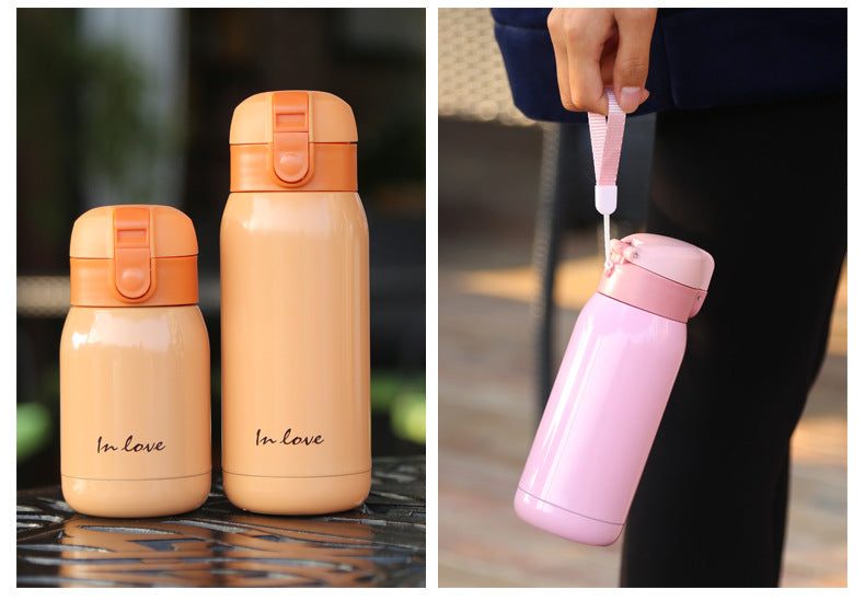 200ml/350ml Cute Candy Mini Thermos Cup Kids Cartoon Hot Water Bottle Stainless Steel Thermal Coffee Mug Vacuum flask insulated