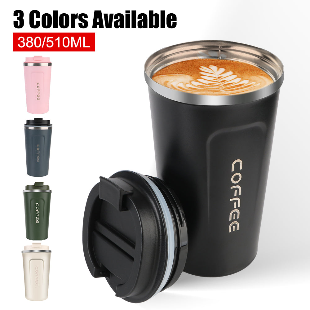 Coffee Mug Leak_Proof Travel Thermo Cup 380/510ML Double Stainless Steel Thermo Cafe Car Thermos Mug for Tea Water Coffee