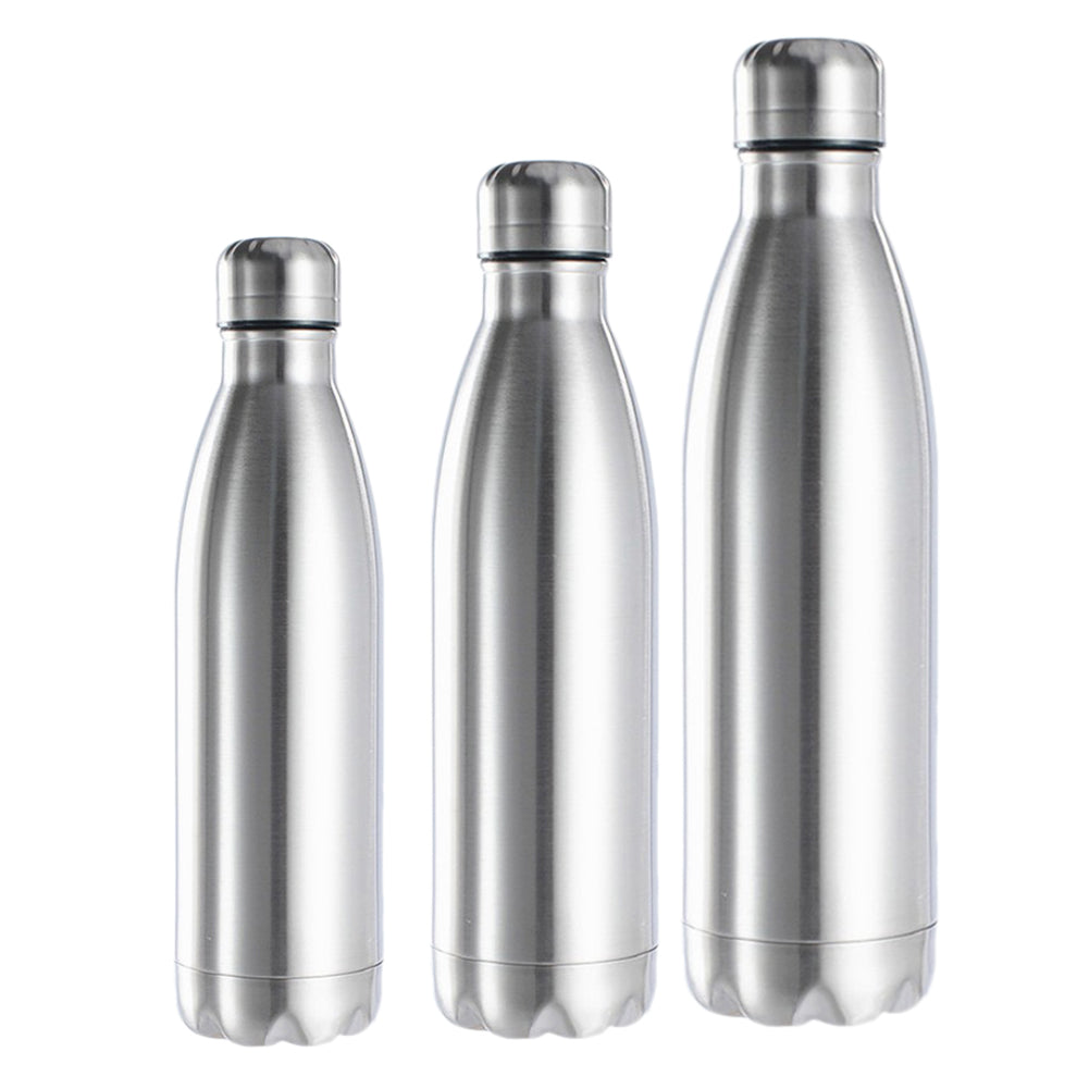 500/750/1000ml Portable Outdoor Water Bottle Food Grade Stainless Steel Single Wall Leakproof Vacuum Cup Hot Cold Water Bottle - Gabriel