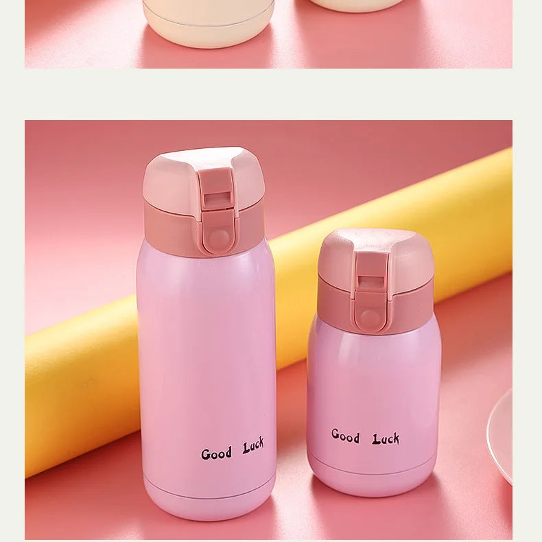 200ml/350ml Cute Candy Mini Thermos Cup Kids Cartoon Hot Water Bottle Stainless Steel Thermal Coffee Mug Vacuum flask insulated