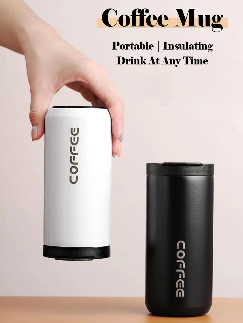 400ml Stainless Steel Thermal Coffee Mug 304 Thermos Mug Leak Proof Portable Travel Thermal Cup Water Bottle Christmas Gifts