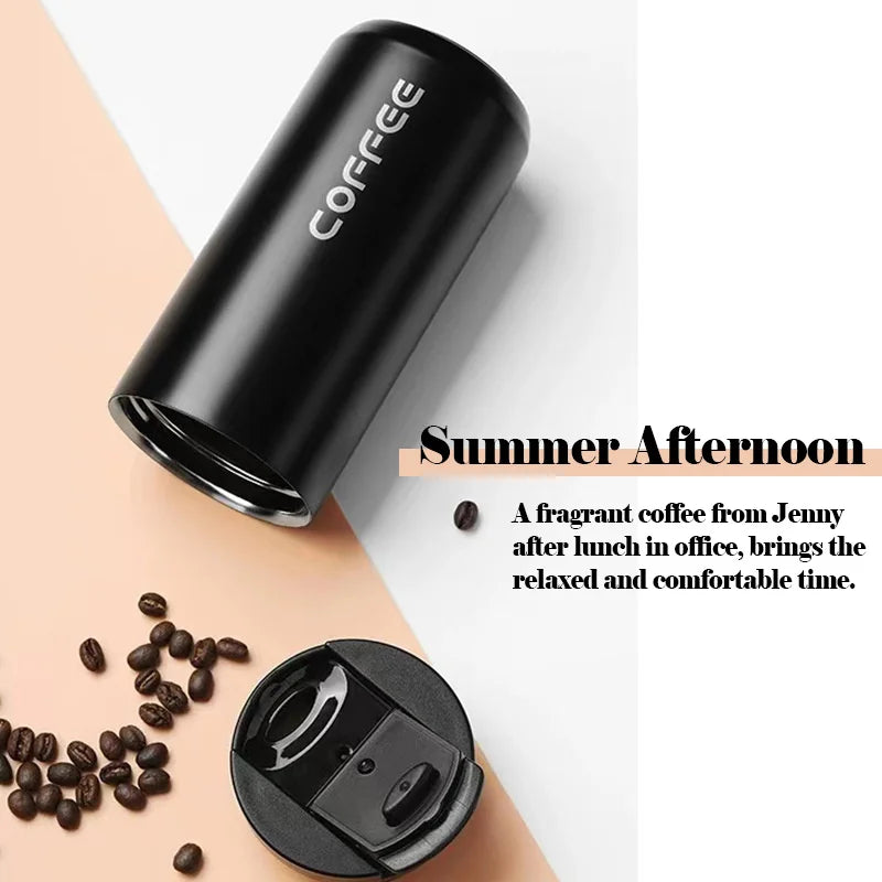 400ml Stainless Steel Thermal Coffee Mug 304 Thermos Mug Leak Proof Portable Travel Thermal Cup Water Bottle Christmas Gifts