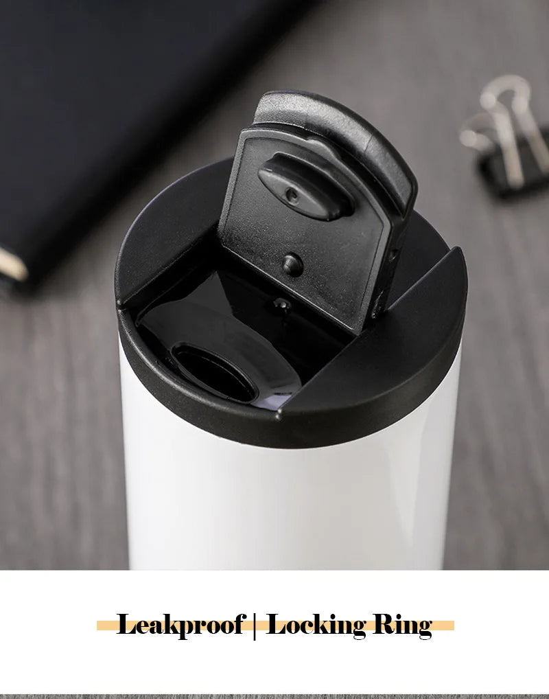 400ml Stainless Steel Thermal Coffee Mug 304 Thermos Mug Leak Proof Portable Travel Thermal Cup Water Bottle Christmas Gifts