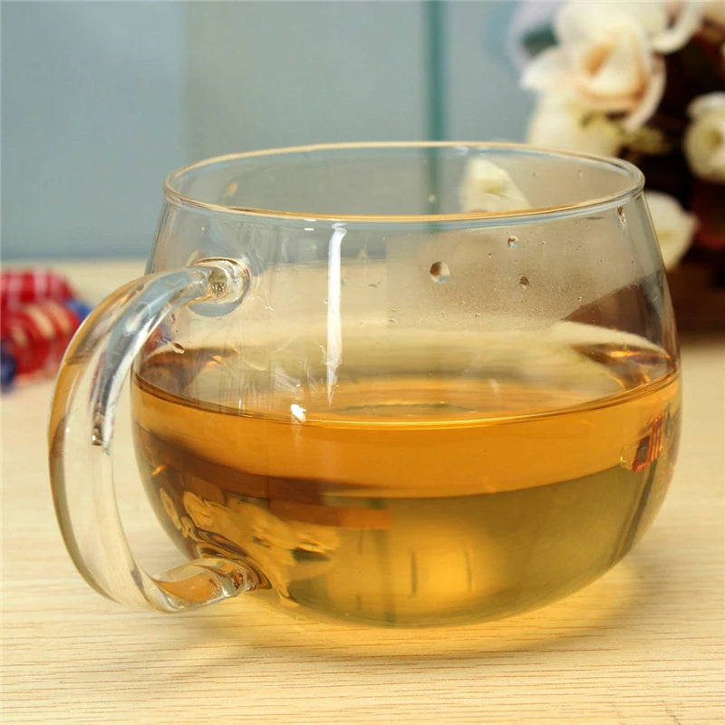 High Quality 260ml Glass Cup Heat Resisting Clear Handmade Crystal Mini kungfu Tea Coffee Milk Tea Round Drink Mug Fashion Brief - Gabriel