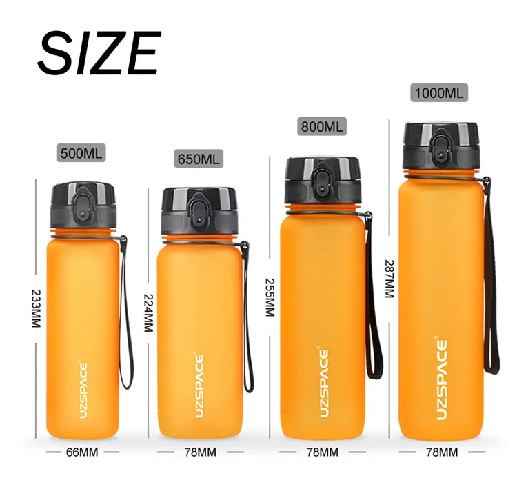 500/800/1000ml Sports Water Bottle Portable Leakproof Shaker Drinkware Outdoor Tour Gym Fitness Cup Tritan Plastic Jugs BPA Free