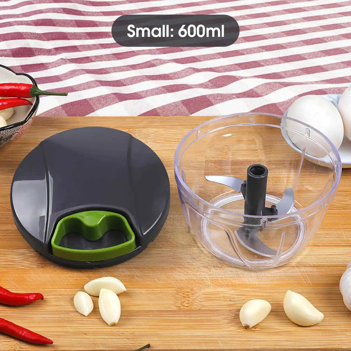 600/1000ml Manual Food Chopper Hand Pull String Vegetable Cutter Onions Garlic Chopper Fruits Herbs Nuts Kitchen Food Processor