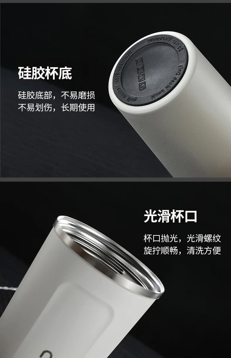 Intelligent temperature display thermos cup 304 stainless steel double-layer thermos cup Coffee cup Business car thermos cup