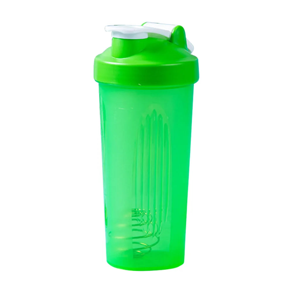 Tragbare Proteinpulver-Shaker-Flasche, 600 ml, auslaufsichere Wasserflasche für Fitnessstudio, Fitnesstraining, Sport-Shaker-Mischbecher mit Skala