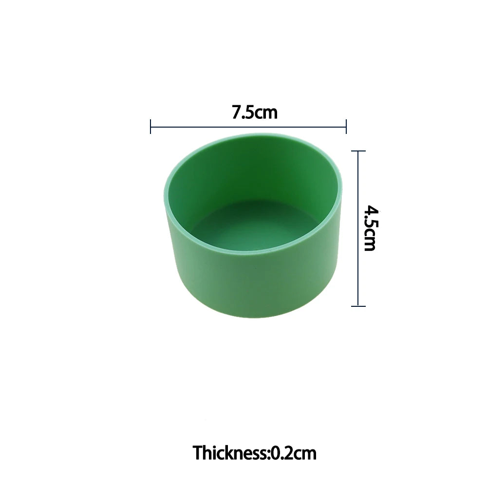 For Better Life 1Pc 7.5cm Soft Silicone Cup Bottom Sheath Protector Sleeve For Glass Water Tea Bottle Anti Damage Accessories