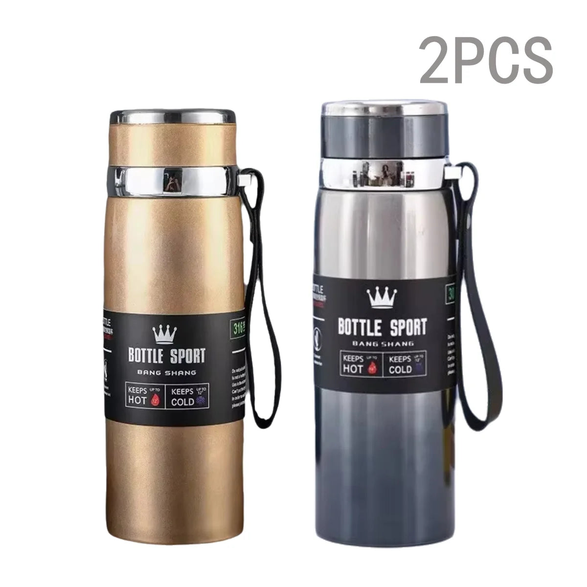 1000ml Thermal Water Bottle Thermos Vacuum Flask Double Stainless Steel Coffee Tea Insulated Cup Leakage-proof for Office