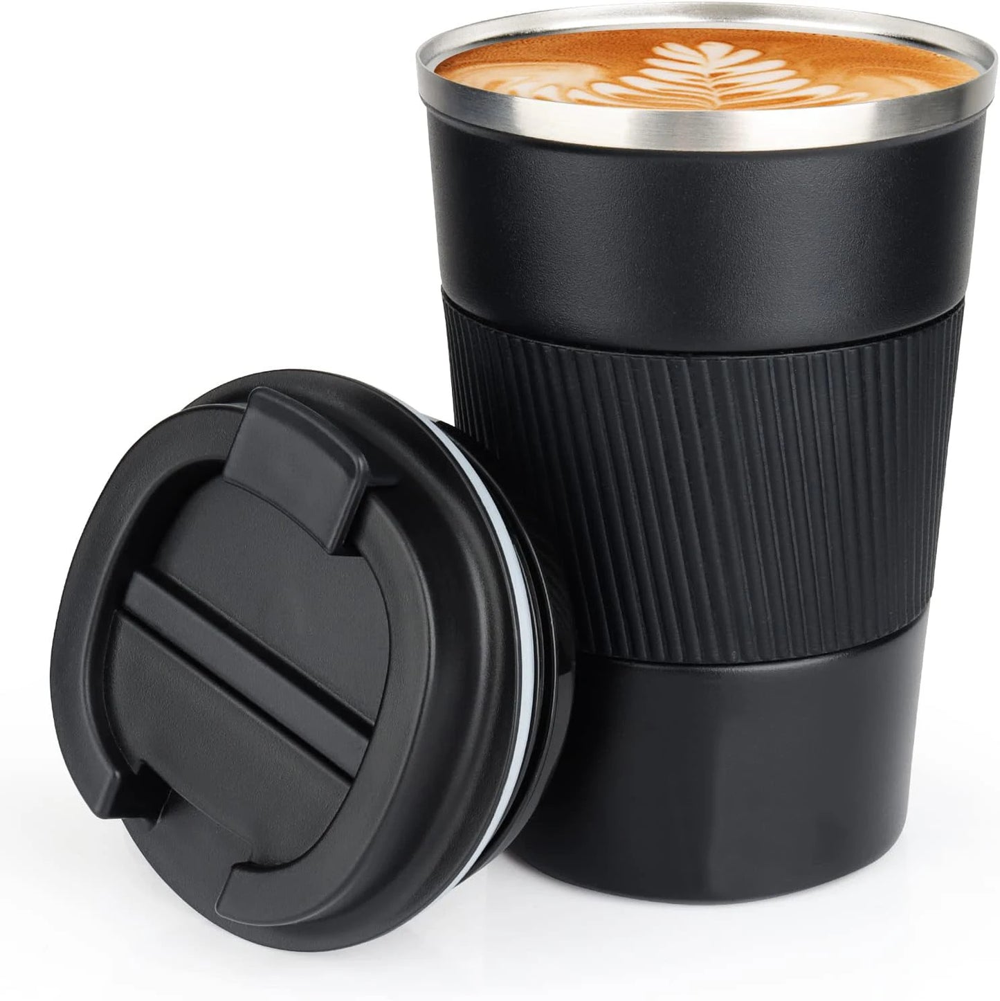 12OZ/17OZ Insulated Coffee Travel Mug Double Wall Stainless Steel Reusable Coffee Tumbler with Leakproof Lid for Ho