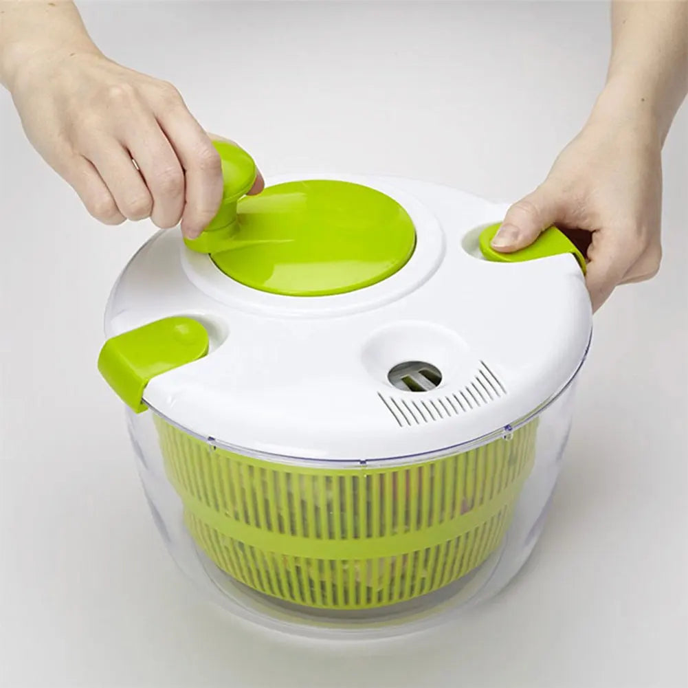 Salad Spinner Salad Dryer  Vegetable Washing Dryer Fruit Washer for Drying Salad Greens Drainer Strainer Manual Lettuce Spinner