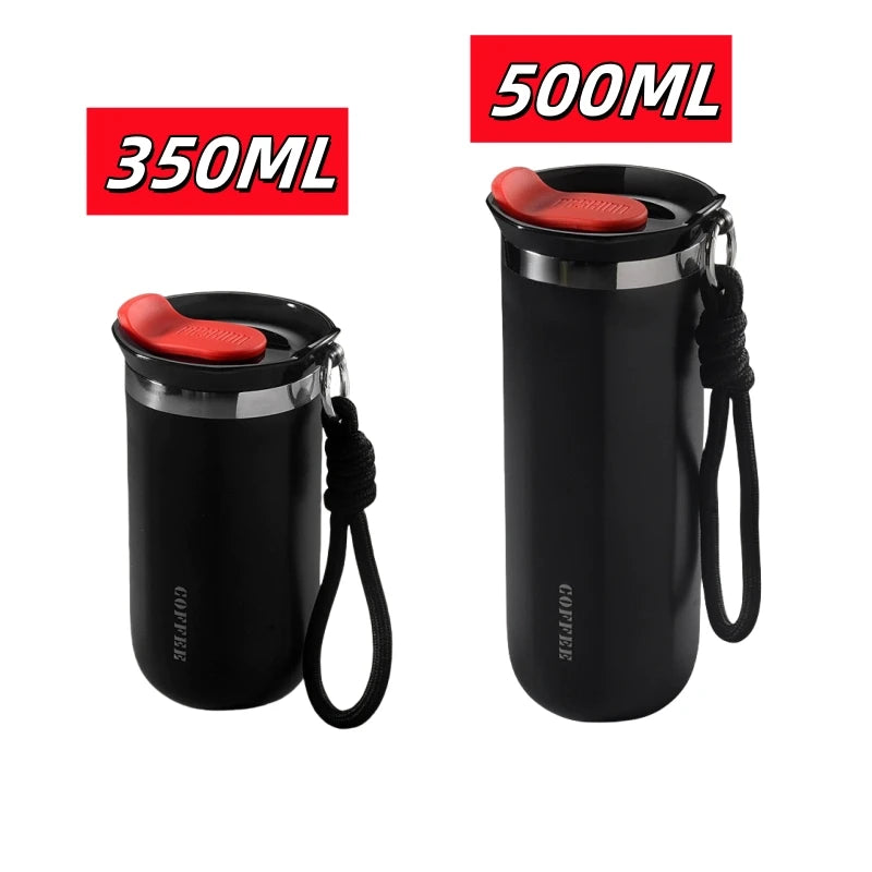 350/500ML Stainless Steel Coffee Mug Insulated Water Cup Portable Double Wall Vacuum Flask Leak-Proof with Lid Travel Coffee Cup