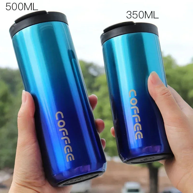 350ml/500ml Double Stainless Steel 304 Coffee Mug Leak-Proof Thermos Mug Travel Thermal Cup Thermosmug Water Bottle for Gifts