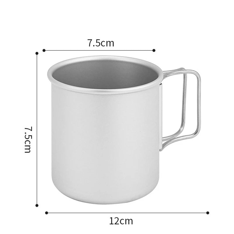 300ML Camping Mug Alumina Folding Cup Hike Ultra-Light Mug Camping Picnic Coffee Cup Mini Water Cup Outdoor Camping Drinkware - Gabriel