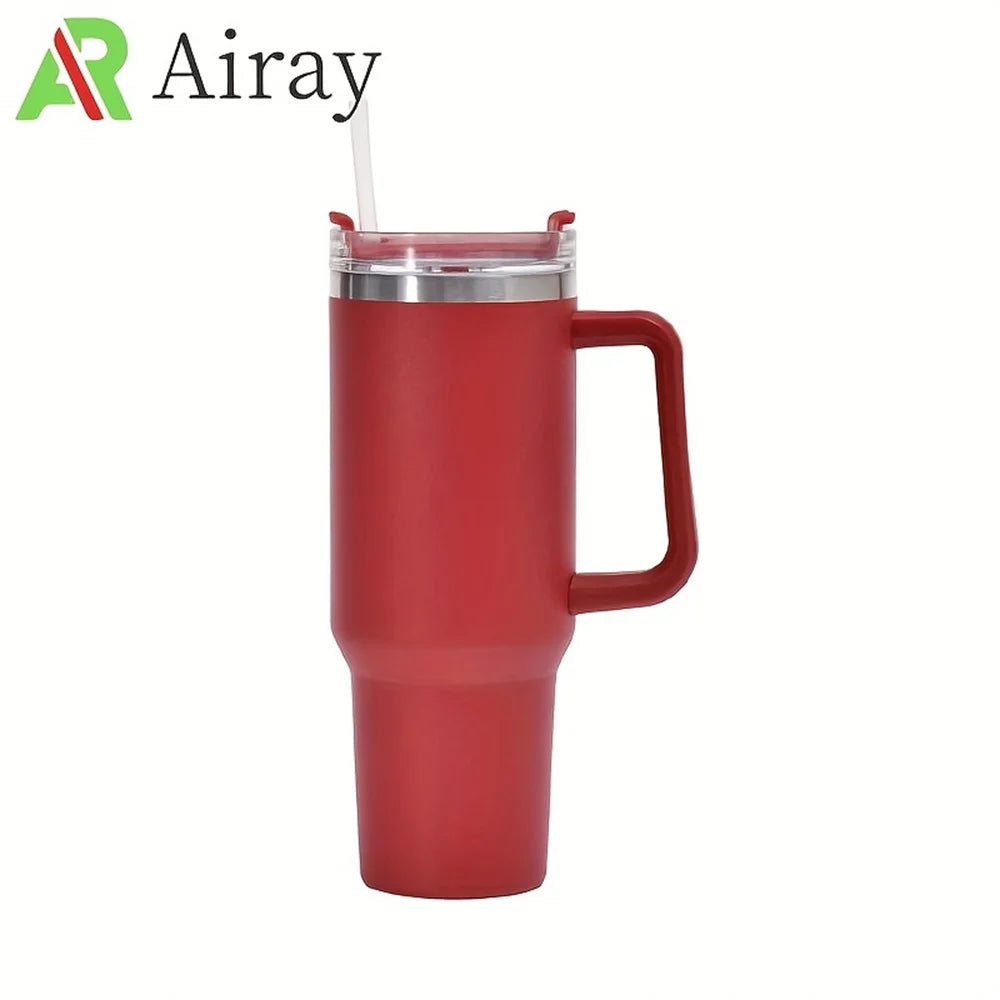 40oz Tumbler Vakuumisolierte Thermoskanne Benutzerdefinierte Reisebecher Edelstahl Wasserflasche Kaffeebecher mit Griff Outdoor Drinkware