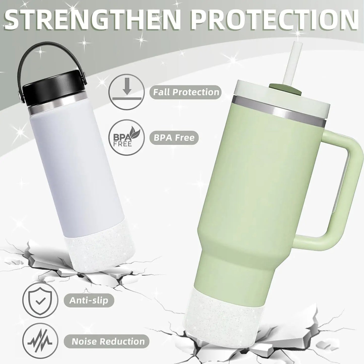 1pc 7.5cm Non-slip Water Cup Bottom Sleeve Boot, Cup Base Protective Cover, For Stanley 30oz 40oz & Hydro Flask 12-24oz