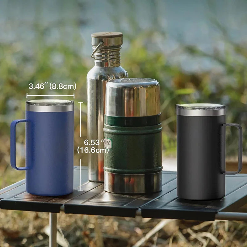 680ml Stainless Steel Coffee Cup Thermos Mug Leak-Proof Thermos Travel Thermal Vacuum Flask Insulated Cup Water Bottle