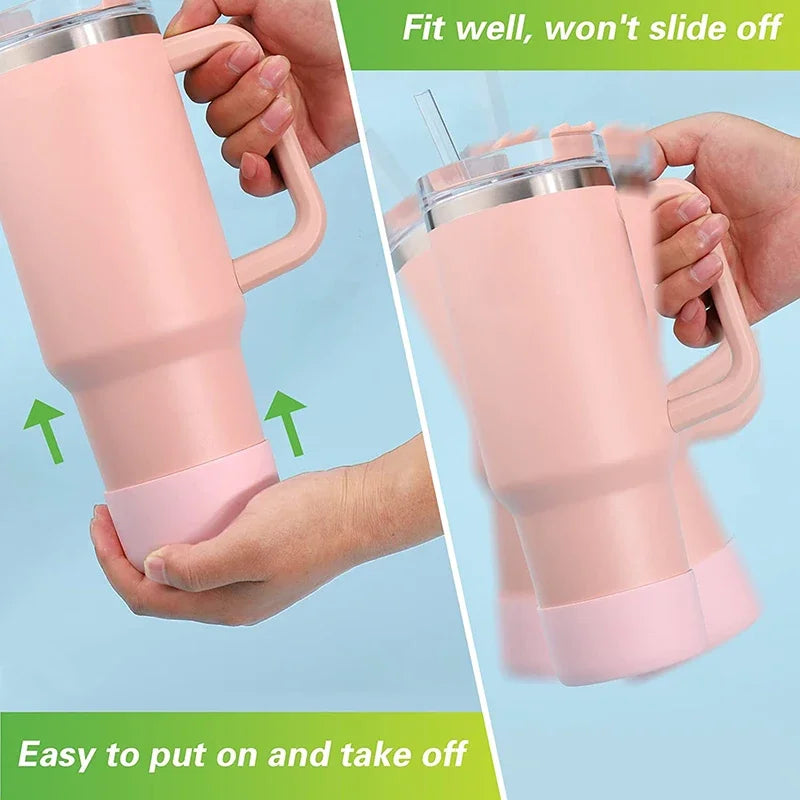 Universal 7.5cm Soft Food Grade Silicone Bottom Cup Sleeve Cover For Stanley 40oz  Ice Flow Flip 30 Oz 20 Oz Water Bottle