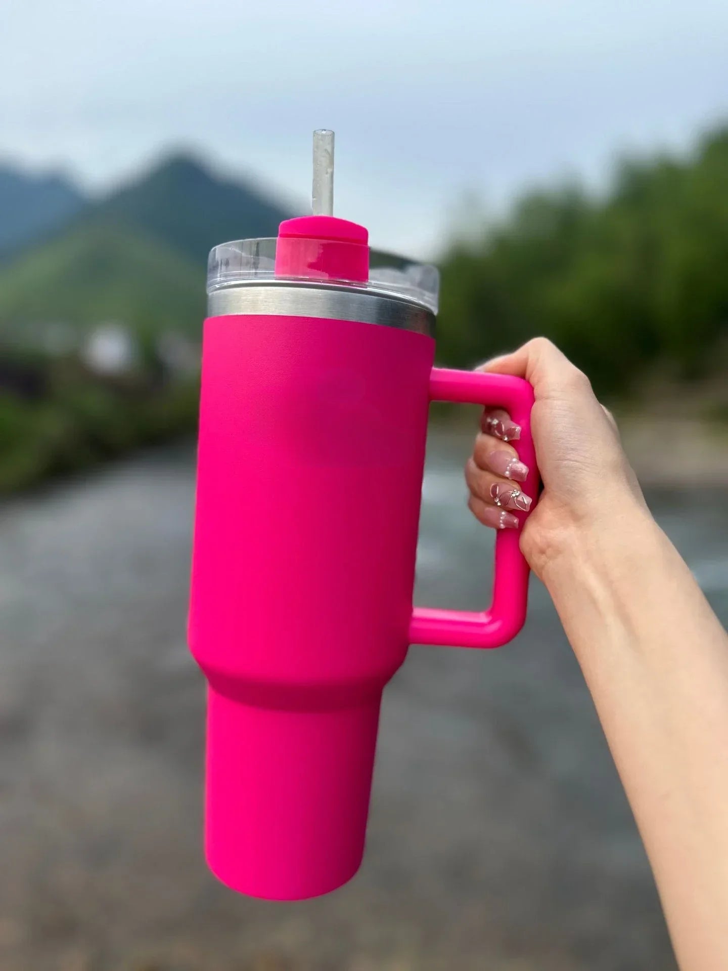 1.18L 40oz Lids Stainless Steel Thermo Bottle Car Water Cup Insulated Cold Drink Vacuum Cup Travel Thermal Mug For Sport