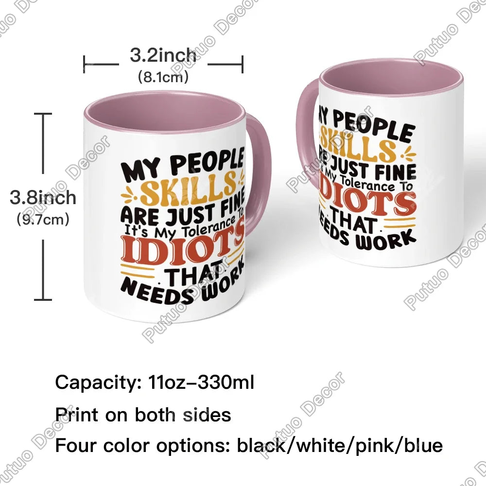 Putuo Decor 1pc Funny Sarcastic Quote Coffee Mug, Mug Cup for Home Office Living Room, Funny Gifts for Friend Family Colleague - Gabriel