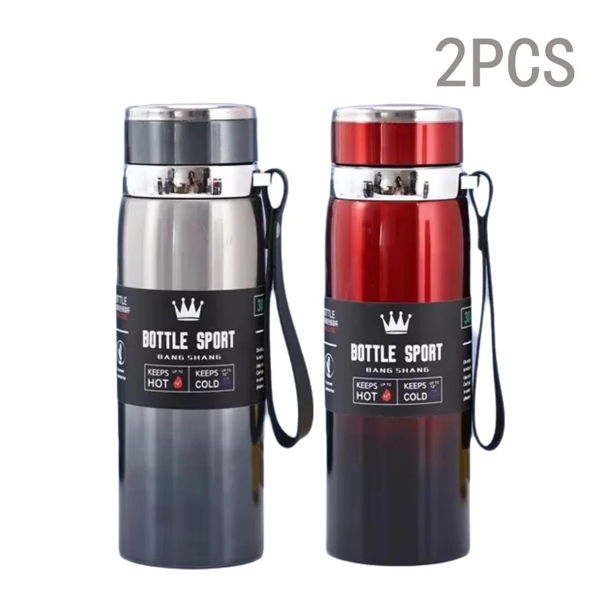 1000ml Thermal Water Bottle Thermos Vacuum Flask Double Stainless Steel Coffee Tea Insulated Cup Leakage-proof for Office