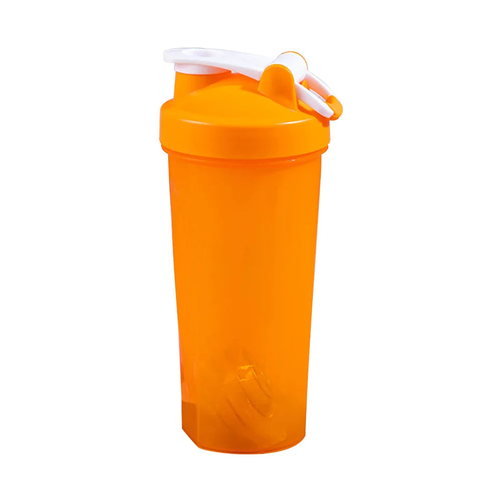 Tragbare Proteinpulver-Shaker-Flasche, 600 ml, auslaufsichere Wasserflasche für Fitnessstudio, Fitnesstraining, Sport-Mixbecher mit Skala