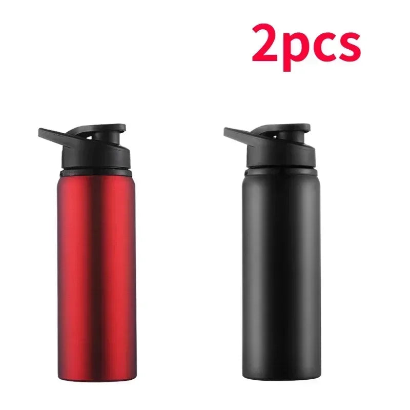 1-15PCS Portable Stainless Steel Bicycle Water Bottle Straight Drinking Outdoors Sports Travel Kettle Metal Water Bottle