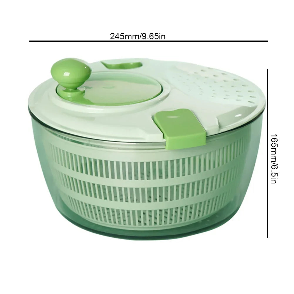 Salad Spinner Salad Dryer  Vegetable Washing Dryer Fruit Washer for Drying Salad Greens Drainer Strainer Manual Lettuce Spinner