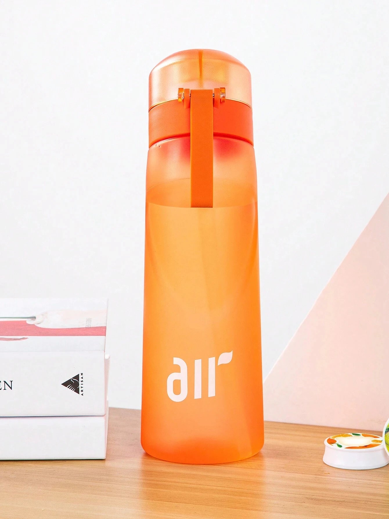 1pc Air Water Bottle With 1pc Random Flavor Pods Portable Transparent With Straw Leak Proof Suitable for Outdoor Sports