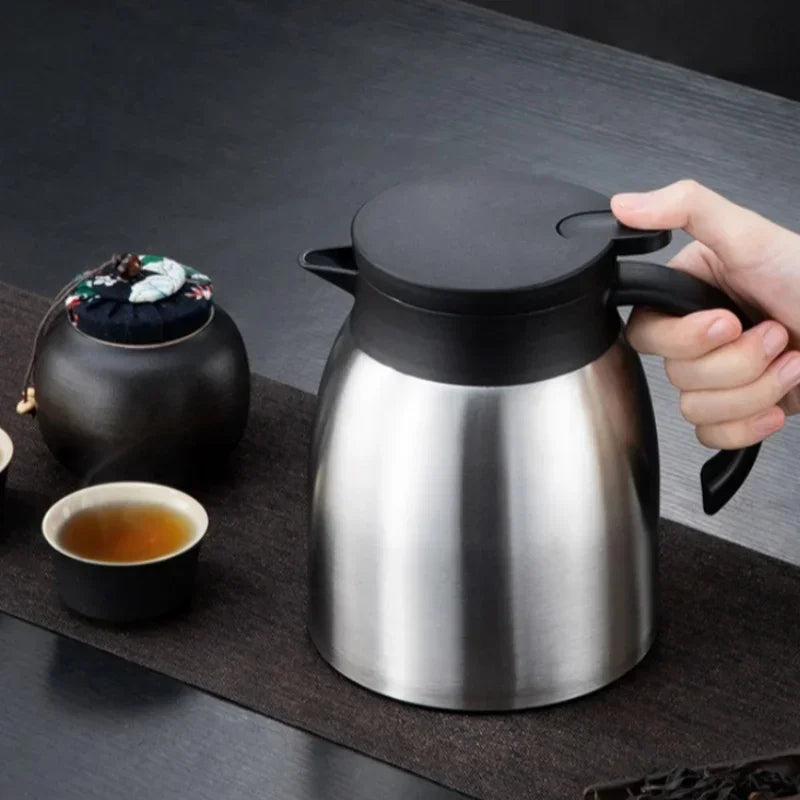 304 Stainless Steel Thermos Bottle Large Capacity Coffee Tea Kettle with Tea-strainer Leak-Proof Water Bottle Household Tools