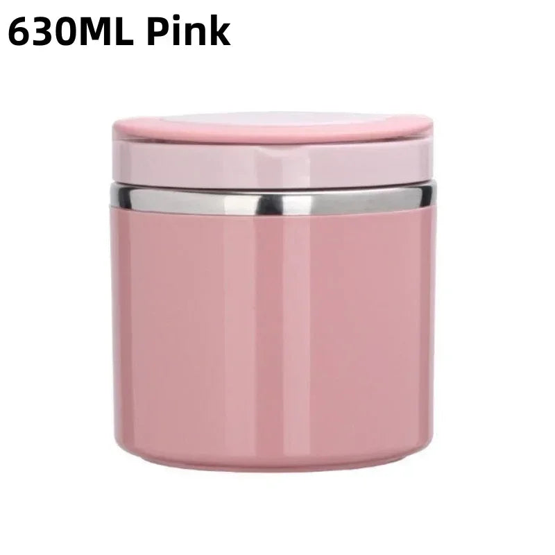 Stainless Steel Food Thermal Jar Vacuum Cup Soup Bowl Lunch Box with Handle Portable Sealed Bento Box Thermos Storage Containers