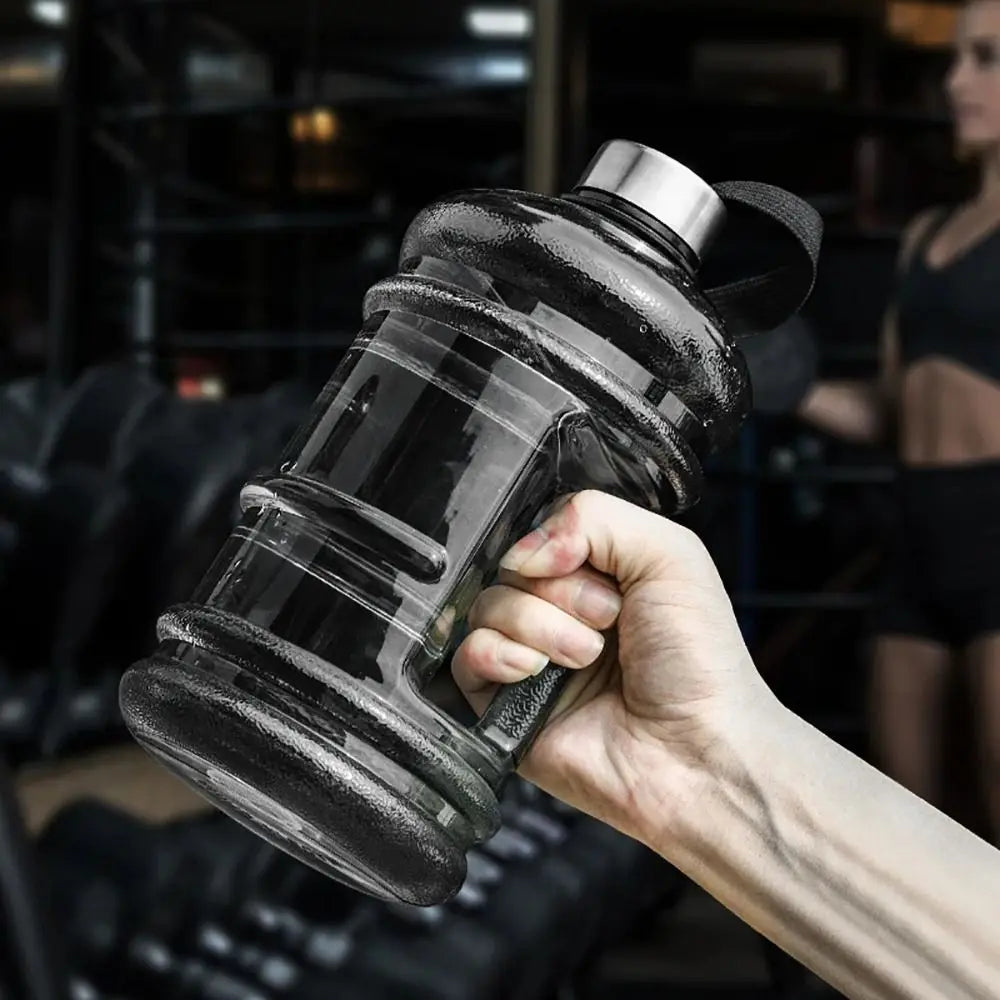 2L PETG Large Capacity Water Bottle Training Sports Workout Drink Bottle Shaker Bottle With Handle Outdoor Gym Gallon Bottle