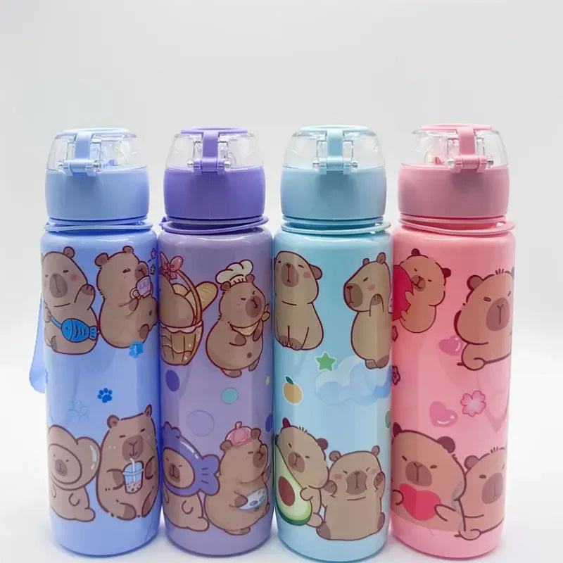 700ml Leak-Proof Water Bottle Visually Appealing Bear Water Bottle with Carry Strap - Portable for Sports &amp; Fitness BPA Free