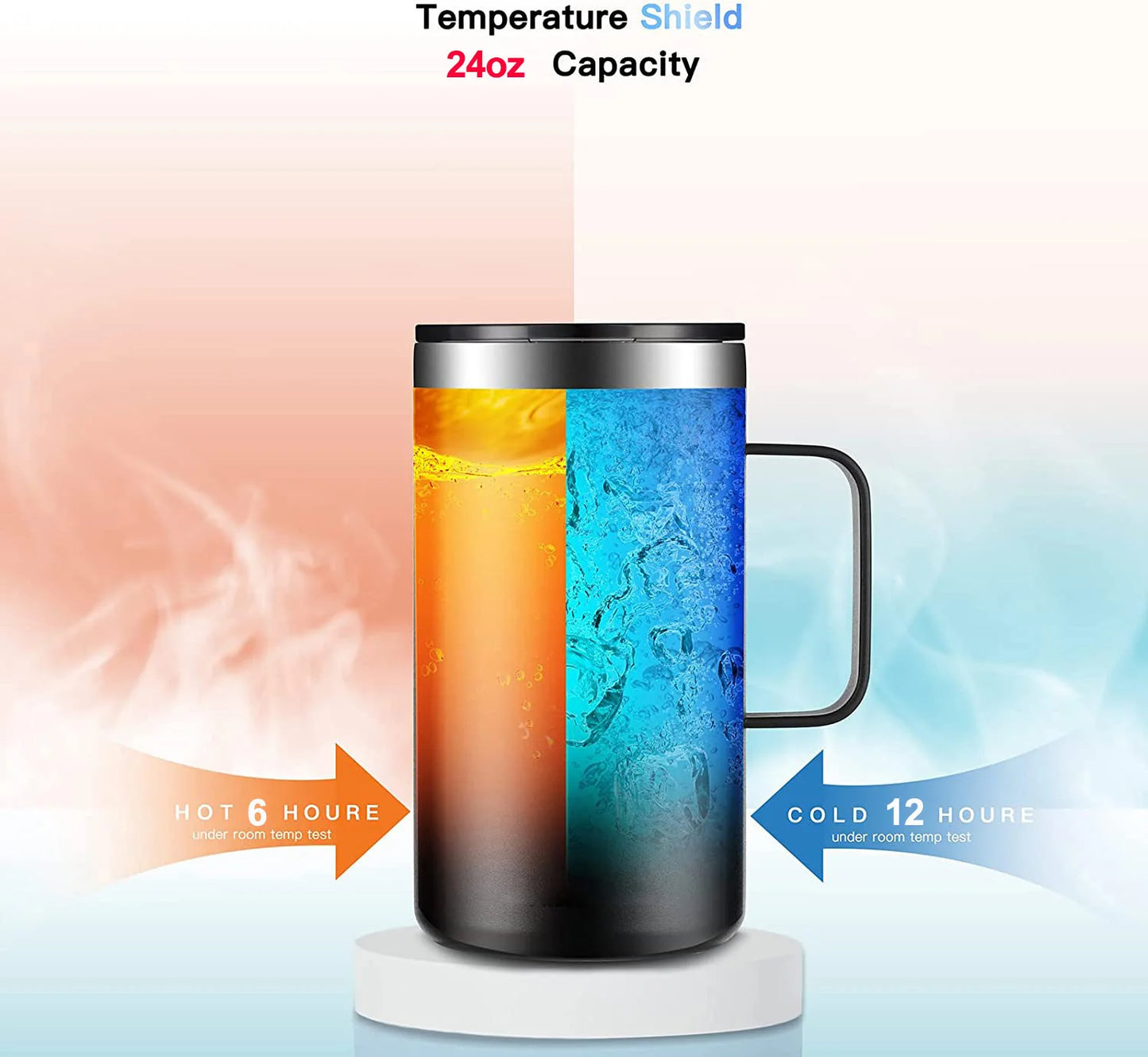 680 ml Edelstahl-Kaffeetasse, Thermosbecher, auslaufsichere Thermoskanne, Reise-Thermo-Vakuumflasche, isolierte Tasse, Wasserflasche