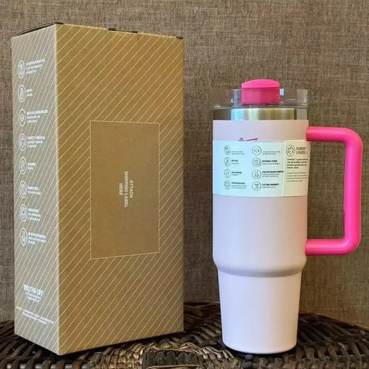 Tasse de Voyage Isotherme 30/40 oz avec Poignée - Maintien Froid Longue Durée