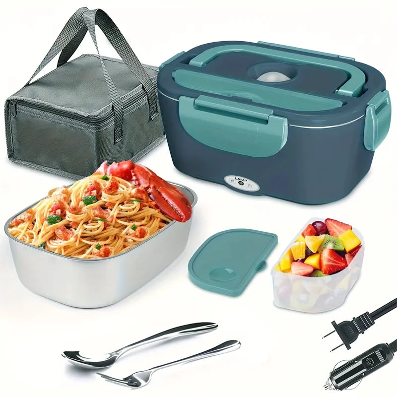 Office Thermal Lunch Boxes, Portable Electric Lunch Boxes, Water Free Heating Bento Box Stainless Steel Food Warmer