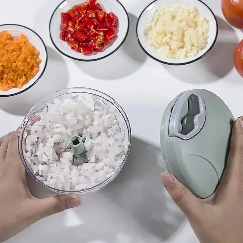 500/900ML Garlic Chopper Manual Rotate Vegetable Cutter Chopper Slicer Fruit Garlic Crusher Kitchen Gadget Blenders Meat Grinder