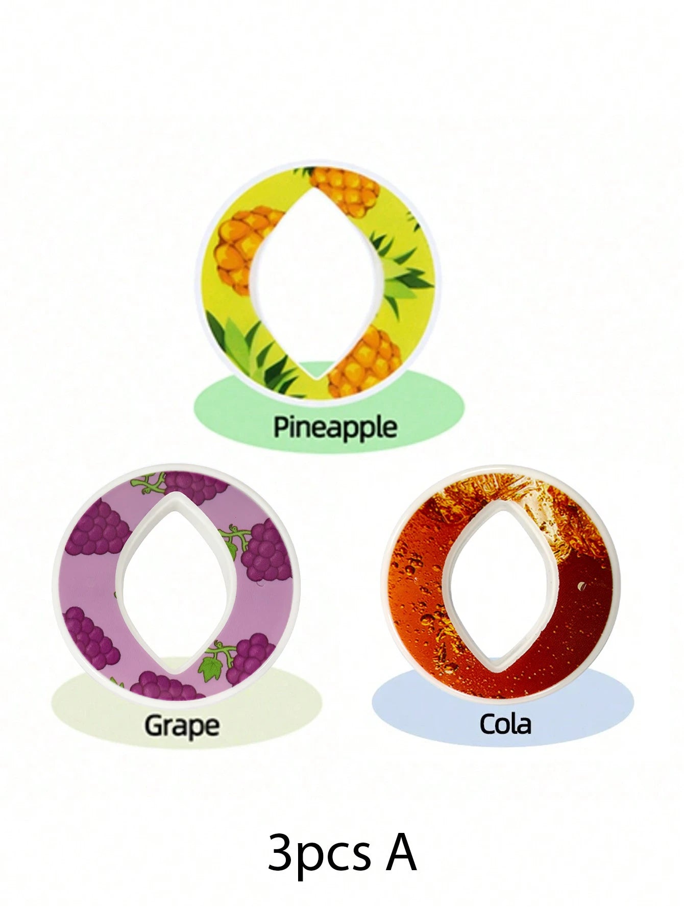 1/3/5/7PC Oval Fruit Drink Flavor Pod Creative 0 Sugar 0 Calorie Flavor Ring For Plastic Water Bottles Sports Water Cups Tool