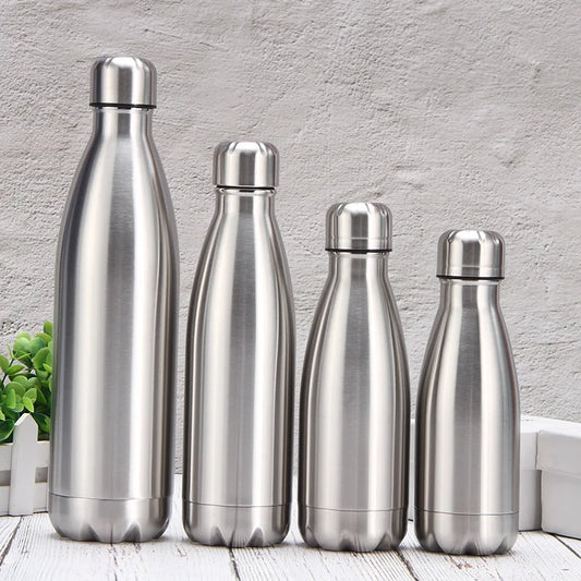 Stainless Steel Water Bottle 1 Liter Free Shipping Items, Drink Bottle for Sport Travel Cups,  500 750 1000ml Water Bottles - Gabriel