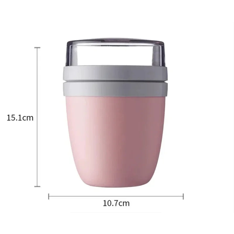 Creative Yogurt Cup Portable Lunch Cup Outdoors Travel Breakfast Cup Jar Yogurt Nut Keep Fresh Box