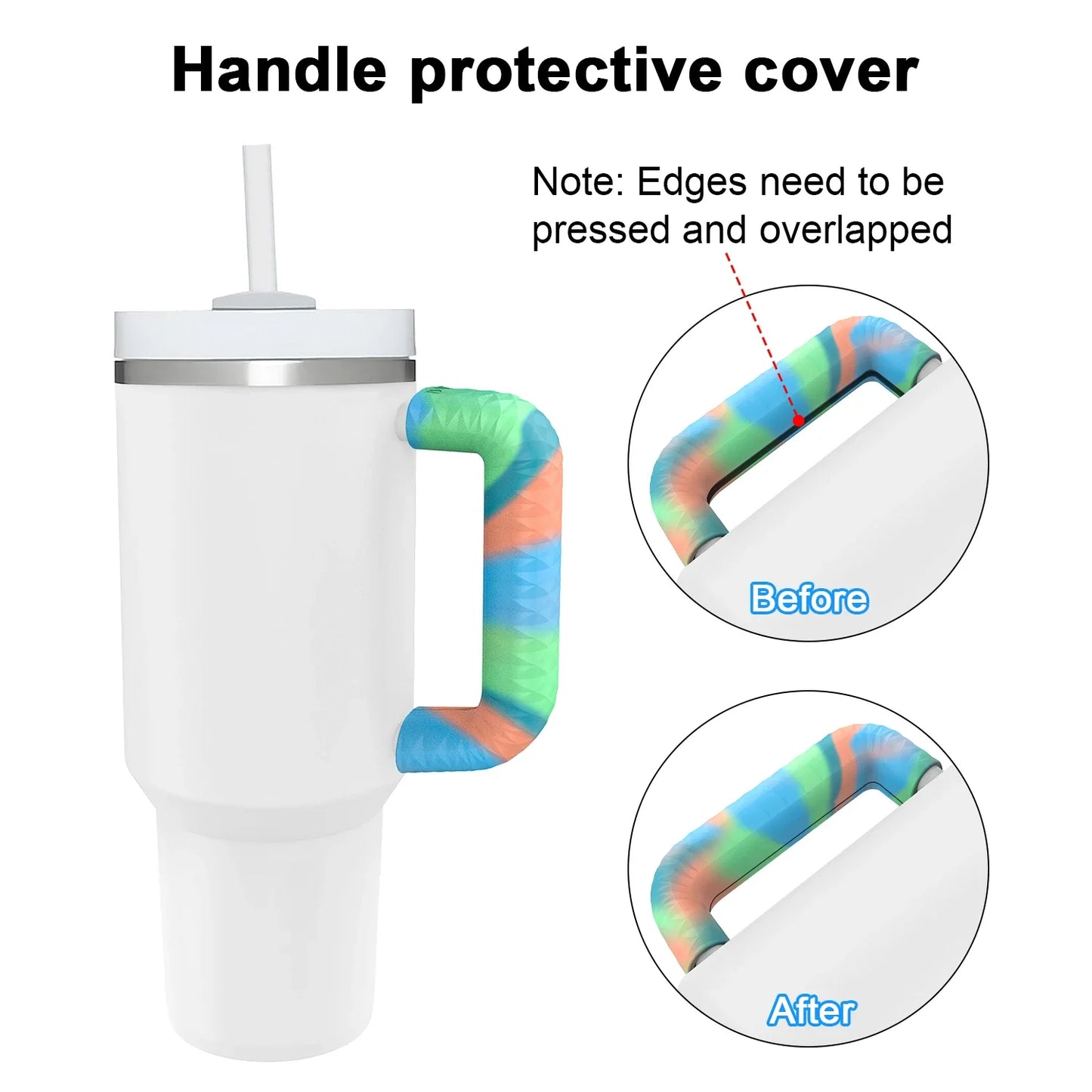 Handle Protector for Stanley Cup 40Oz Stanley Handle Cover Anti Skidding Protect Water Bottle Handle Silicone Cover Accessories