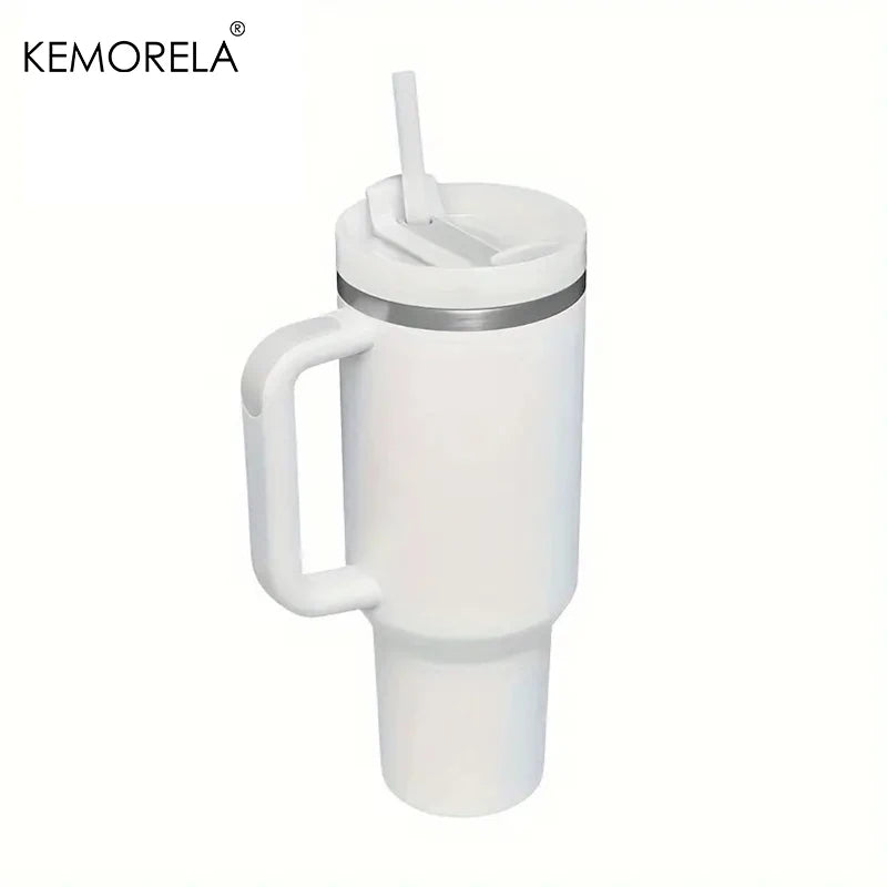 KEMORELA 30&40 oz Tumbler With Handle Lid Straw 887/1182ML Stainless Steel Water Bottle Vacuum Thermos Cup Travel Car Coffee Mug - Gabriel