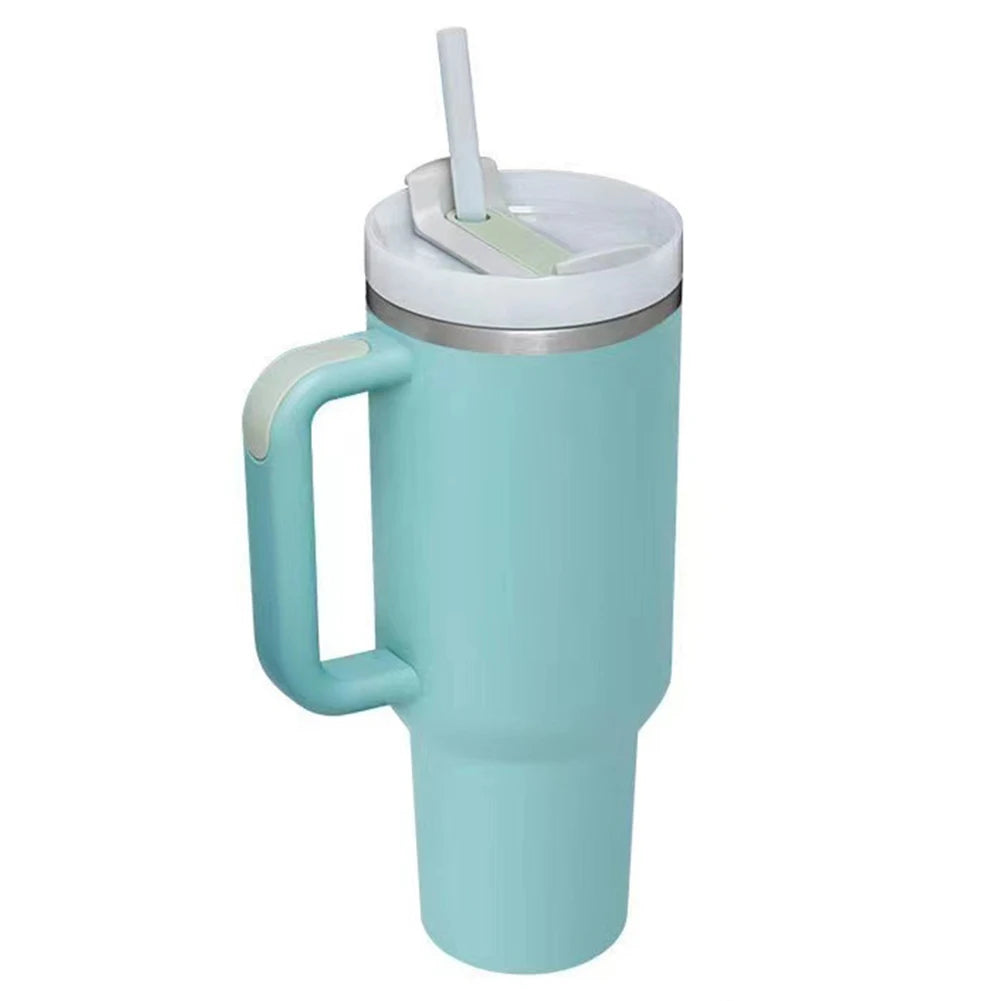 40oz Straw Double-Layer Insulated Cup with Handle Portable Water Cup Stainless Steel Travel Vacuum  for Cold Hot Beverages - Gabriel