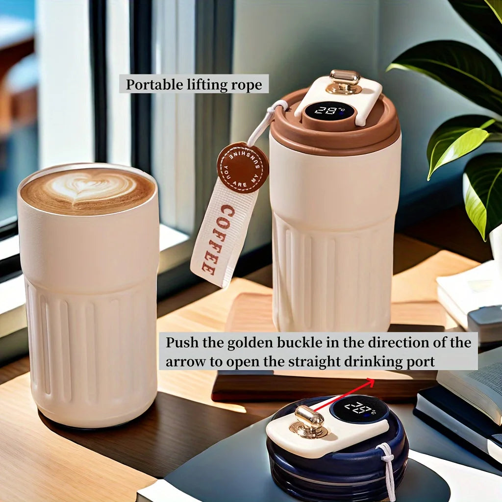 410ml Stainless Steel Smart LED Water Bottle Temperature Display Insulation Tumbler Portable Mug for Coffee Drinks Vacuum Flask