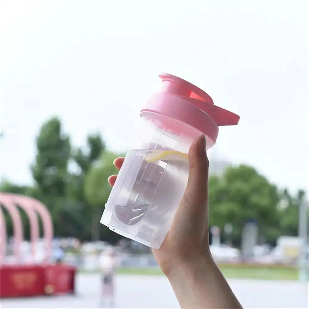 300ml/10.59oz Water Bottle For Drink Plastic Leak Proof Sports Bottles Protein Shaker Water Bottle Mixing Cup Kitchen Drinkware