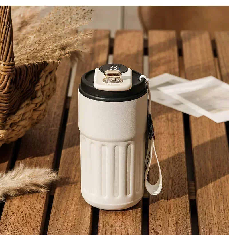 450ml Thermal Mug  Thermos Bottle Smart Display Temperature 316 Stainless Steel Vacuum Cup Office Coffee Cup Business Portable