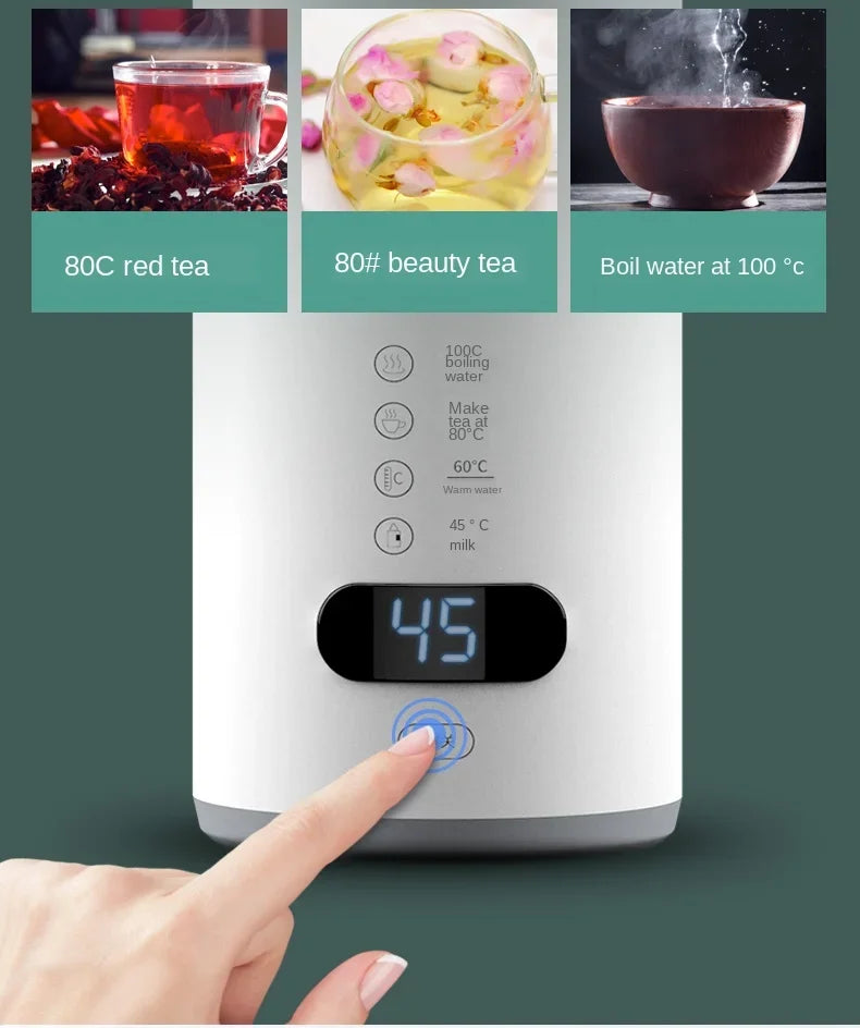 400ML Upgraded portable kettle dormitory household low-power student insulation automatic travel electric heating thermostat cup