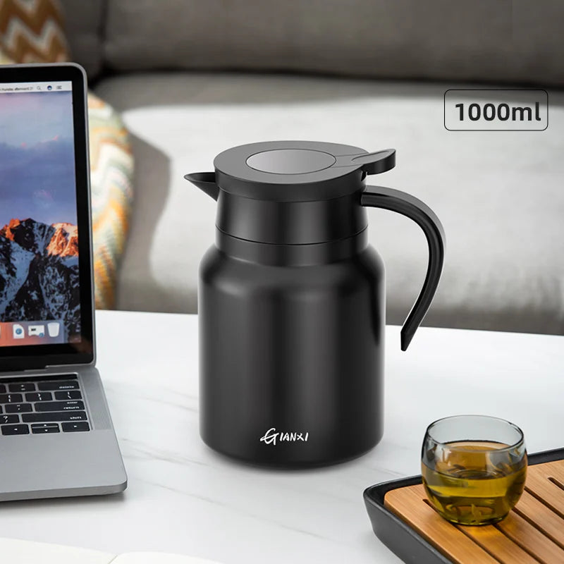 GIANXI 1000ML Keramik-Teekanne mit Innenfutter für Tee, Haushaltsfilterkaffeekanne mit Griff, Kaltwasserkessel, Kaffee- und Teegeschirr