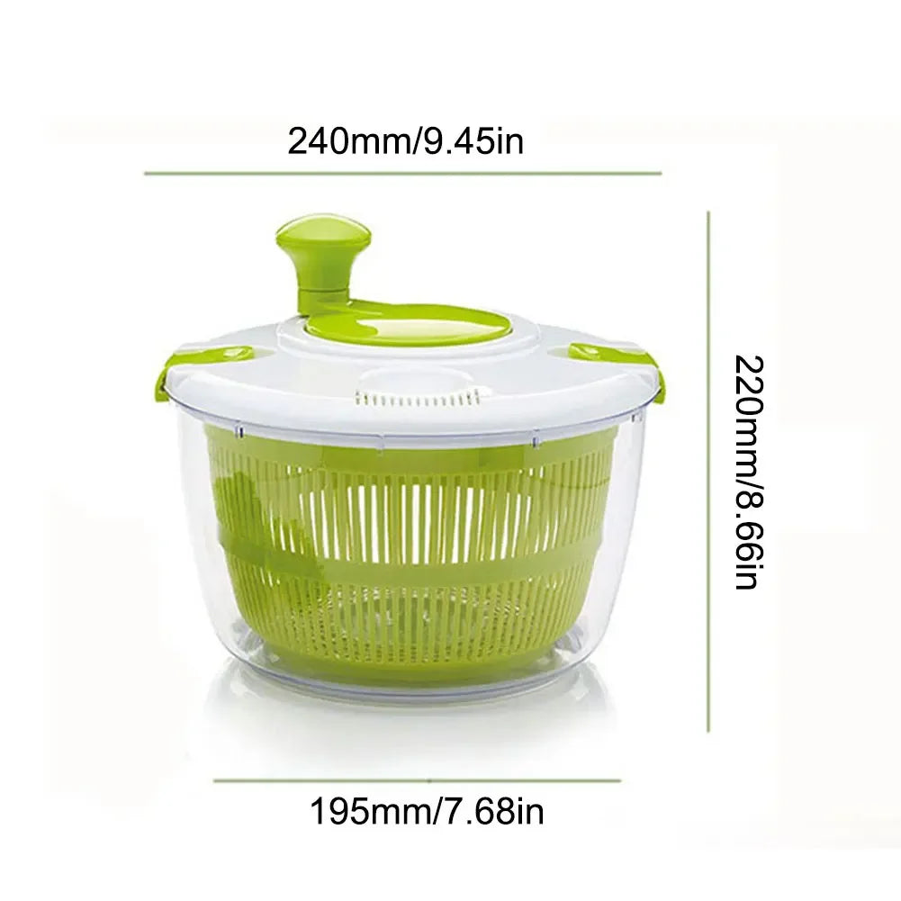 Salad Spinner Salad Dryer  Vegetable Washing Dryer Fruit Washer for Drying Salad Greens Drainer Strainer Manual Lettuce Spinner